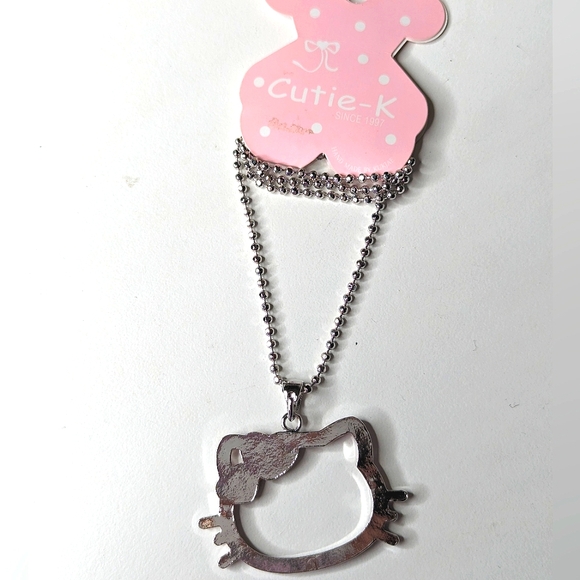 Hello Kitty sparkle necklace With Polkadot Cuff Bracelet nwt - Picture 5 of 5